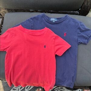 Polo by Ralph Lauren Kids' Short Sleeve Red and Navy Tees